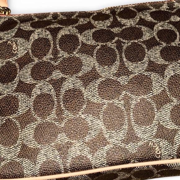 Coach Charley Crossbody Signature Canvas Light Gold Saddle - Picture 12 of 16